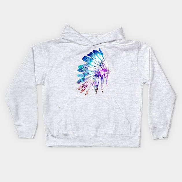 headdress Kids Hoodie by BekimART